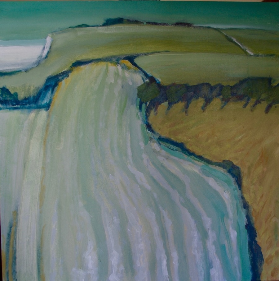 Chalk Field (acrylic on canvas) – a painting by Anne de Geus - www.anne.degeus.com