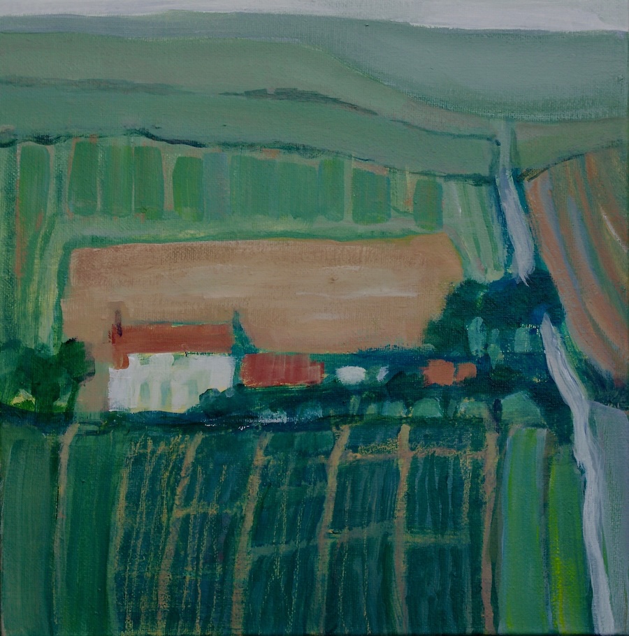 Cabbage Fields (acrylic on canvas) – a painting by Anne de Geus - www.anne.degeus.com