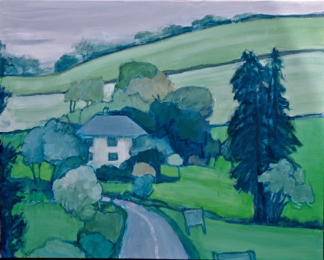 Hillside House (acrylic on canvas) – a painting by Anne de Geus - www.anne.degeus.com